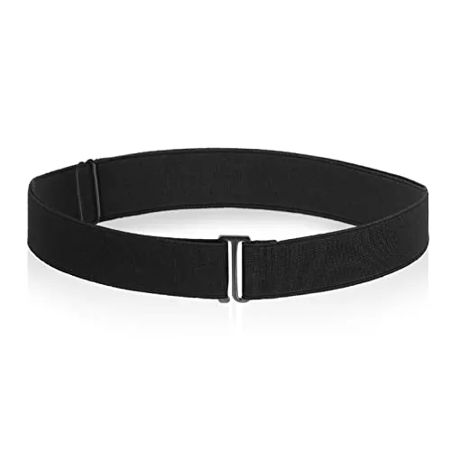 cobee Cinturón invisible para mujer, cinturón elástico ajustable con hebilla plana, cinturón no visible para vaqueros, pantalones, vestidos, Negro , 52-100cm