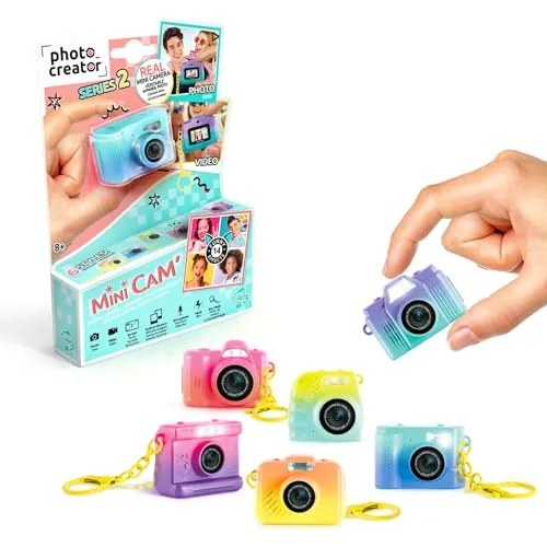 Canal Toys - Photo Creator - Mini CAM Digital Bicolor - Mini cámara Digital para niños y vídeo - Regalo a Partir de 8 años - 14 filtros - Flash + Micrófono- Formato de Viaje - Surtida - CLK 066