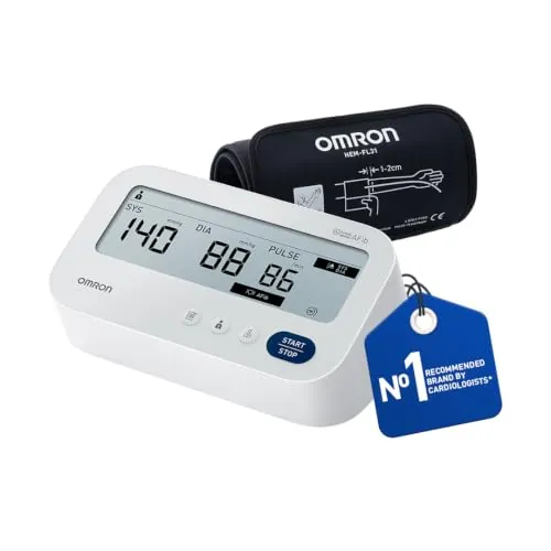OMRON X3 Comfort AFib - Tensiómetro de brazo automático - Con detección de fibrilación auricular e indicador de hipertensión - Validado clínicamente - Diabetes y embarazo - Garantía 5 años - 22-42 cm