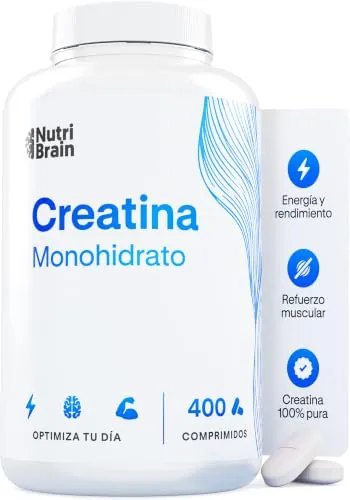 Creatina Monohidratada 3000mg, 400 Comprimidos, Para Hombre y Mujer