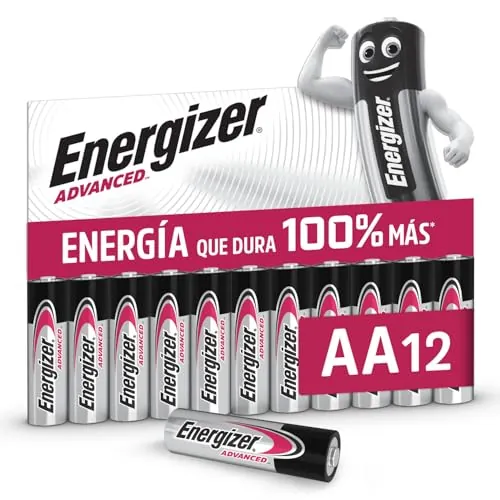 Energizer Advanced - Pilas AA (Paquete de 12) - 1,5V Baterías Alcalinas