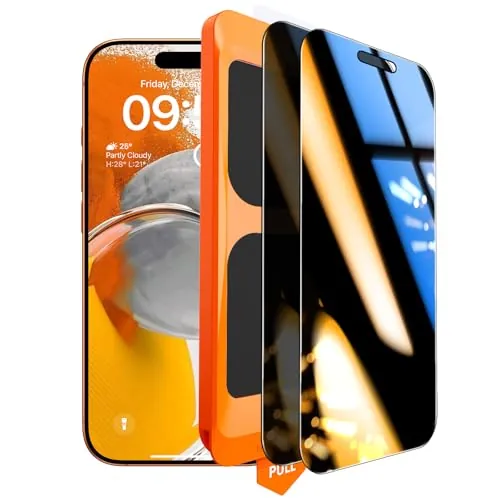 TOCOL Protector Pantalla de Privacidad para iPhone 17 Pro Max Sin Burbujas