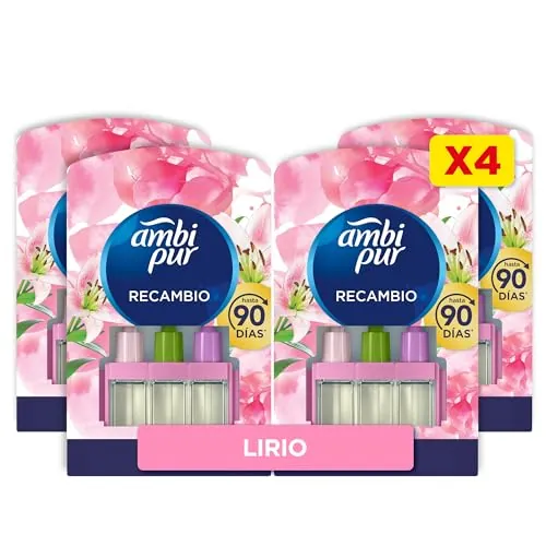 Ambi Pur 3Volution Recambio Ambientador Eléctrico Lirio 4x20ml