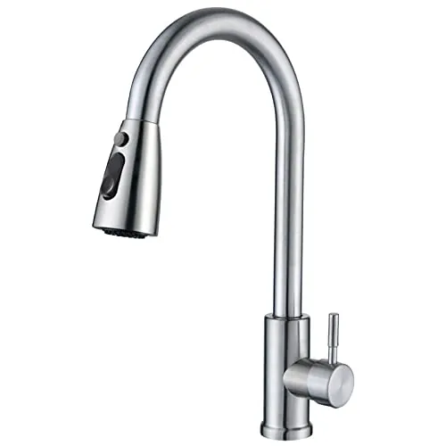 Cieex Grifo Cocina Extraíble Grifos Cocina Fregadero Acero Inoxidable | Giratorio 360°, 3 Modos de Flujo (Chorro/Ducha/Pausa), Completo Grifos Fácil Instalación, Control Monomando