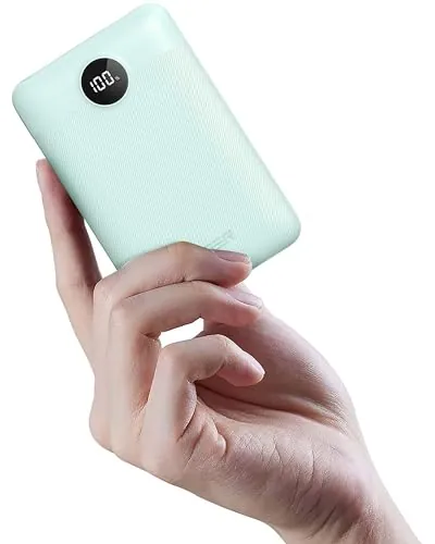 VEGER 20000mAh Batería Externa Power Bank - Batería Portátil con Carga Rápida 22.5W QC3.0, USB-C Entrada y Salida para iPhone, Android, Tablets y Más (Verde Jade)