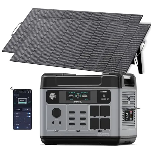 OUKITEL 3200W Estación de Energía Portátil con 2 Panel 400W