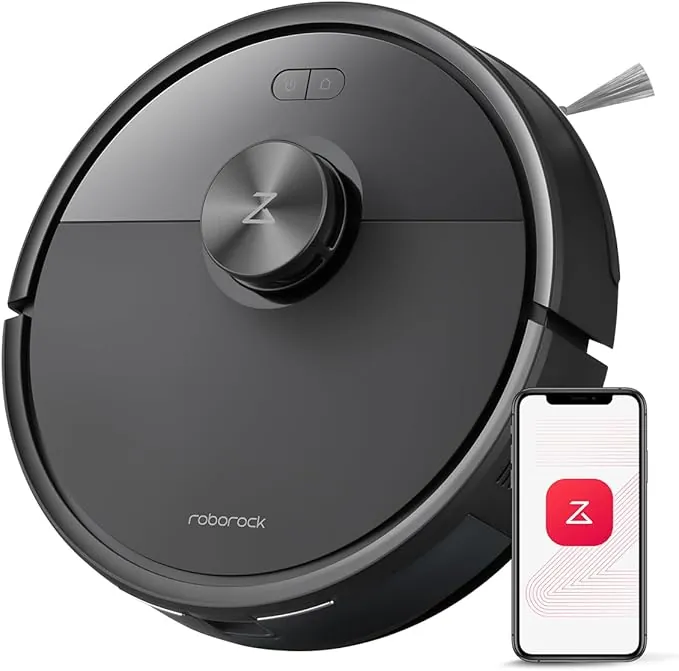 roborock Q7 M5 Robot Aspirador y Fregasuelos 2 en 1 de 10000 Pa, Robot Vacuum con Doble Sistema Antienredos, Navegación PreciSense LiDAR, Controlado por App y Comando por Voz, Negro