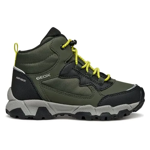Geox J MAGNETAR Boy B ABX Zapatillas Deportivas, Military/Lime, Talla 34 EU, Military Lime, 34 EU