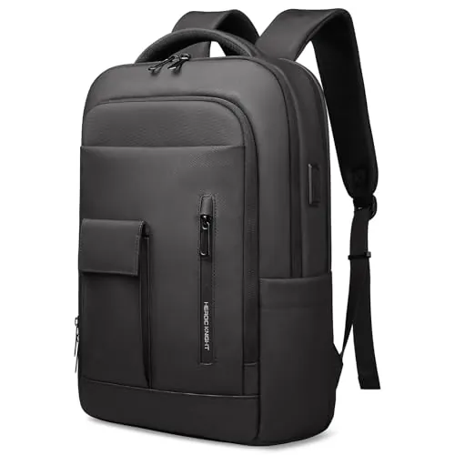 Mochila para Laptop de 16 Pulgadas para Hombre, Negocios y Viajes, Resistente al Agua, Antirrobo, Ligera, con Puerto USB, Ideal para Oficina, Universidad y Escuela, Capacidad Ajustable 24-28L