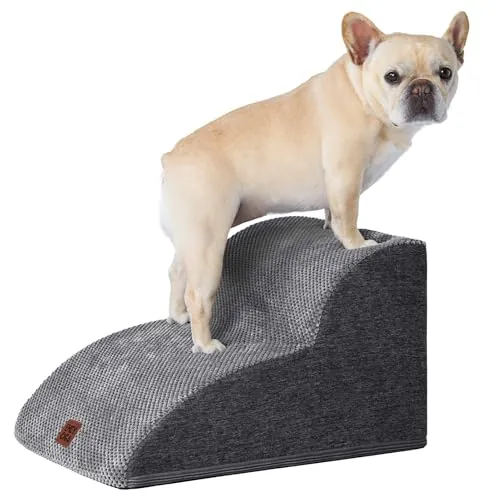 EHEYCIGA Escalera para Perros Pequeños 2 Peldaños, Gris