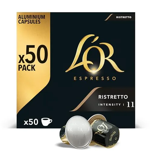 L'OR Cápsulas de Café Ristretto | Intensidad 11 | 50 Cápsulas Compatibles Nespresso