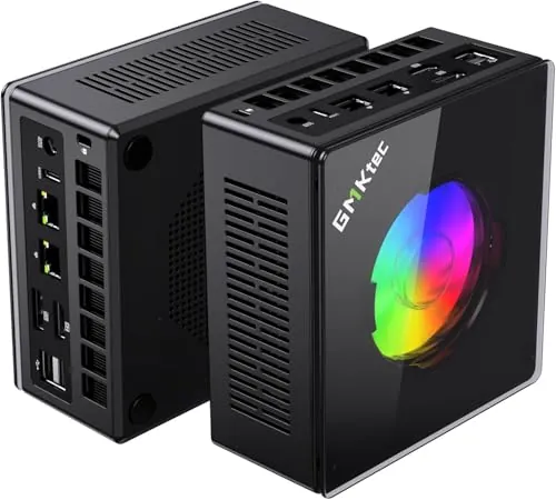 GMKtec Ryzen 9 Gaming Mini PC, K11 R9 8945HS (8C/16T, hasta 5,2 GHz), 32GB DDR5 RAM, 2TB NVME SSD Mini Computer, Oculink, Dual-Port 2,5GbE LAN, HDMI/DisplayPort/USB4×2