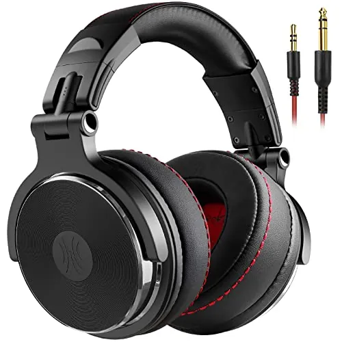 OneOdio Pro 50 Auriculares Hi-Res con Cable para Estudio, Drivers de 50 mm | Cable desmontable 3,5/6,35 mm, almohadillas de piel proteica, aislamiento acústico y diseño plegable. Ideal para DJ y mezcla.