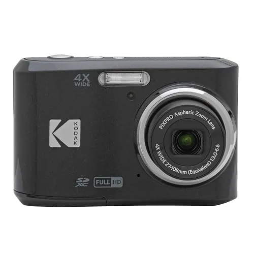 Kodak Pixpro FZ45 - Appareil Photo Numérique Compact 16.44 Mégapixels, Zoom Optique 4X, Ecran LCD de 2.7 pouces, Vidéo HD 720p, Plie AA - Noir