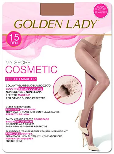 Goldenlady Mujer Mysecret 15 Cosmetic Medias 15 DEN, Dorado (Bronzer K30a), X-Large (Talla del fabricante: 5 – XL)