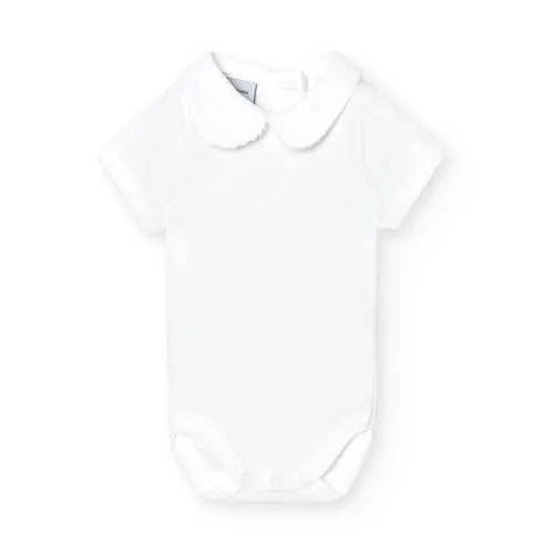 BABIDU | Body Cuello Bebé Manga Corta - Body Bebé Unisex Tacto Extrasuave - Body Bebé 100% Made in Spain Producto Sostenible