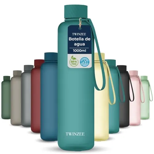 Twinzee Botella Tritán 1 L Sin BPA Antifugas Verde