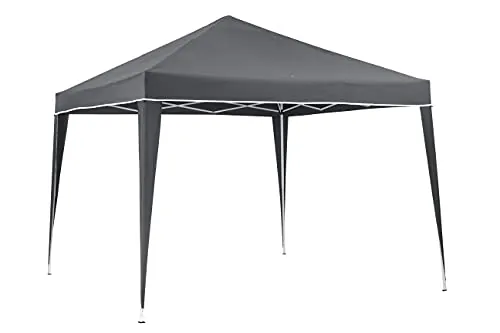 KG KITGARDEN - Carpa Plegable 3x3m para Jardín, Incluye Piquetas y Bolsa de Transporte, Gris