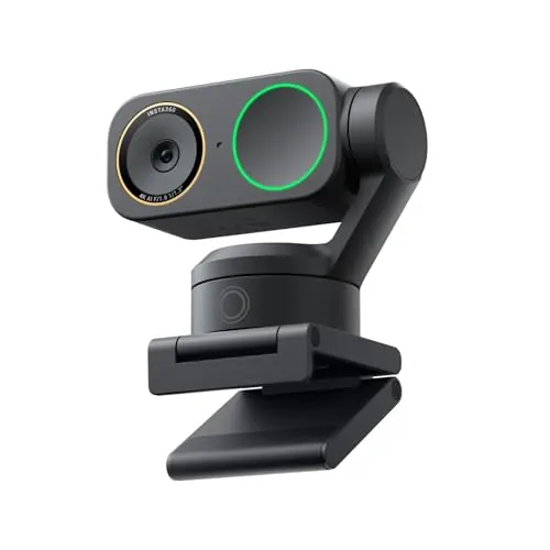 Insta360 Link 2 Pro – Webcam PTZ 4K para PC/Mac, Sensor 1/1,3”, Seguimiento por IA, HDR, micrófonos con cancelación de Ruido, Compatible con StreamDeck, Zoom, Teams y Twitch para reuniones