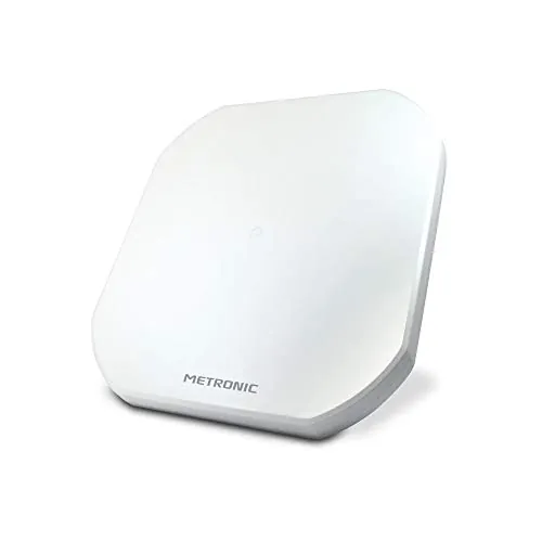 Metronic 498147 - Parabollo satélite Plano (2 Salidas), Color Blanco