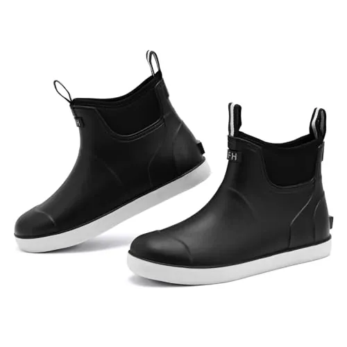 Rumkok Hombre Botas de Lluvia Antideslizante, Botas de Agua Impermeables