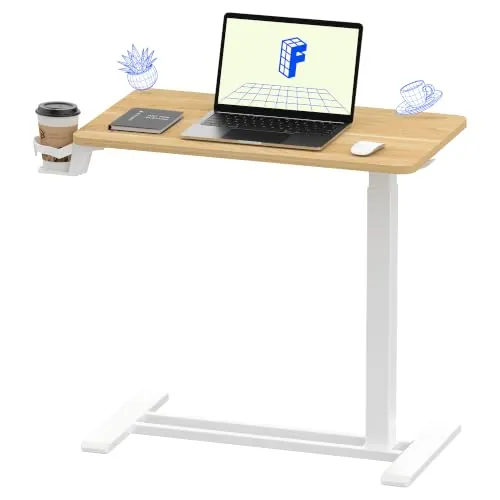 FLEXISPOT Mesa Auxiliar Elevable con Ruedas Ocultas 66-106 cm
