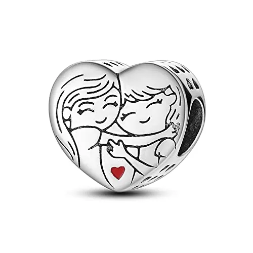 Pandach Charms Abalorios Colgante para mujer, plata de ley 925, compatible con pulseras y collares Pandora, compatible con pulseras europeas para mujeres y niñas