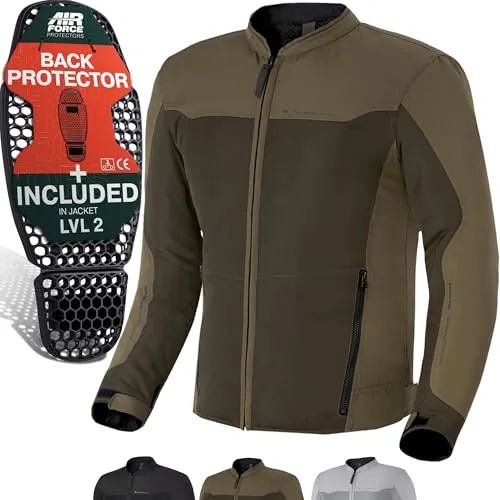 SHIMA OPENAIR Chaqueta Moto Hombre | Ligera y Transpirable Cazadora Moto Mesh de Verano Hombre con CE Espalda, Hombros, Codos Protecciones, Ajuste de la Anchura (Marrón, M)