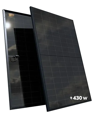 ESUNRA Create your Energy® | Placa solar bifacial de 430W | ALLBLACK | Monocristalino | Tecnología TOPCon para autoconsumo | Eficiencia del 22% | Ideal para sistemas solares de balcon y tejado