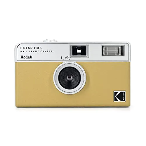 Kodak Ektar H35 cámara de película de Medio fotograma, 35 mm, Reutilizable, sin Enfoque, Ligera (Arena)(película y batería no Incluidas)