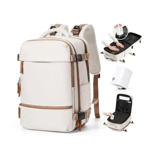 BJLFS Mochila Viaje Cabina Avion 40x30x20 Ryanair Mochila al Vacio con Bomba Equipaje de Mano 40×30×20 Vueling Wizzair Mujer Mochila de transporte Impermeable para Computadora Portátil