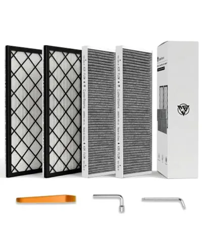 CYBERBEANS Kit De Filtros HEPA Y De Carbono para Tesla Model Y | Reemplazo De Aire Acondicionado Con Carbón Activado 2020-2026+ Juniper Premium/Performance Accesorios (Paquete De 4)