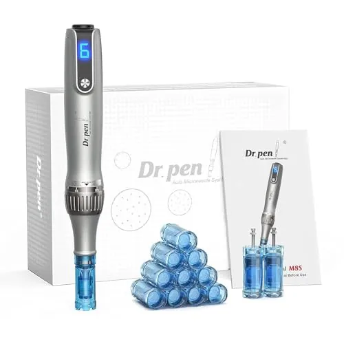 Dr. Pen Ultima M8S Microneedling Pen: Pluma de Microneedling Inalámbrica - 12 Cartuchos de Repuesto