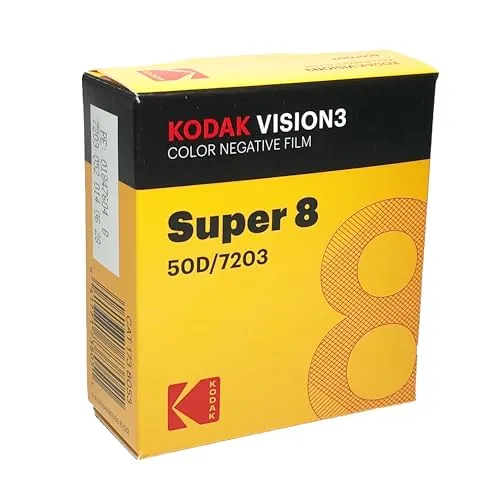 KODAK Vision3 Super 8 mm Color Negativo Película 7203 50D