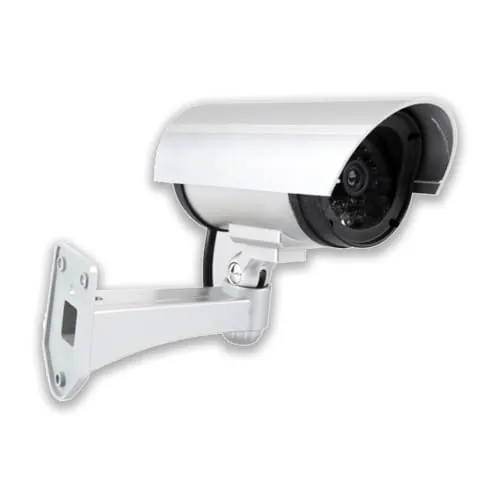 yefix Cámara de vigilancia Falsa de Exterior e Interior con luz LED roja Intermitente y diseño Realista