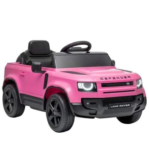 AIYAPLAY Coche Eléctrico SUV Niños Land Rover Defender 12V 2 Motores Rosa