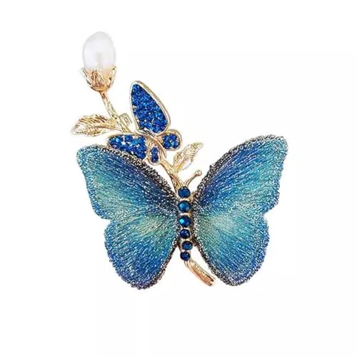 Vbvbip Encantada Colección de Broches Menagerie, 8 Estilos de Broches de Animales de Lujo, Broche Dorado con Cristal de Pavo Real Cisne Fénix Abeja Mariposa para Mujeres, Elegante Joyería para