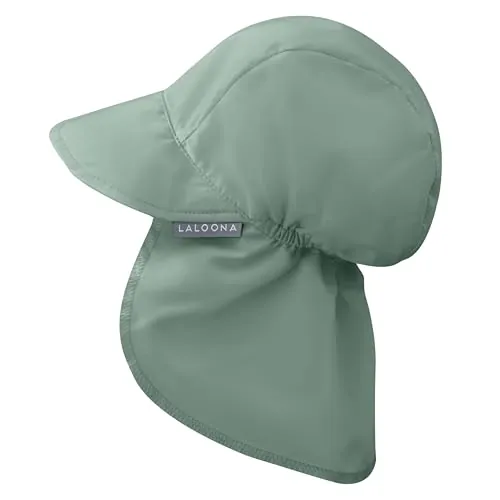 LaLoona Gorro Bebé con Protección Cuello UV 80+ - Gorra con Visera Infantil Anti UV Transpirable - Gorrito Recién Nacido con Certificado OEKOTEX Standard 100 - Unisex