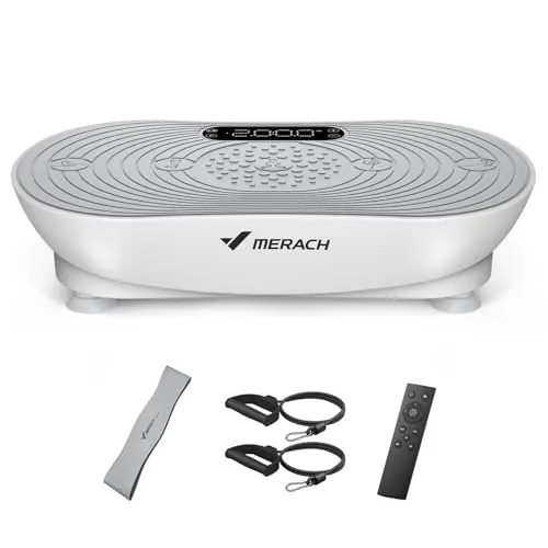 MERACH V33 Pro Alta Frecuencia Plataforma Vibratoria (Blanco)