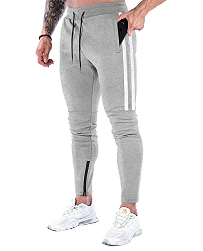 Suwangi Pantalones Chandal Hombre Pantalon Deportivos Bolsillo Cremallera