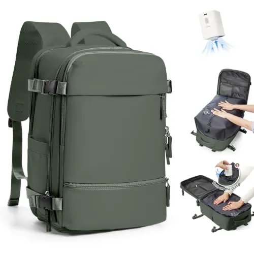 SZLX Mochila al Vacio con Bomba Equipaje de Mano 40x30x20 Ryanair Vueling Wizzair Mochila Viaje Cabina Avion 40x20x25 Mujer Bolsas de Viaje Hombre Maletas de Viaje con Compartimento para zapatos