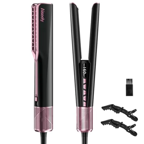AISEELY Plancha de Aire para Pelo, Secador Alisador Iónico 110.000 RPM | Sin Placas Calientes, Reduce Rotura, Brillo Antifrizz, 200M Iones, 1300W, 160 °C, para Cabello Medio, Largo y Dañado