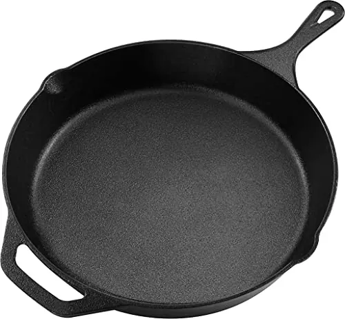 KICHLY Sartén de hierro fundido de 32cm, preacondicionada, apta para todo tipo de cocinas