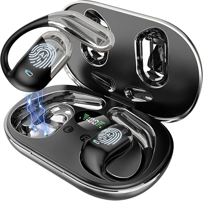 Paekole Auriculares Traductor en Tiempo Real con IA, Traductor Instantáneo de Voz 198 Idiomas, Auriculares Traductores Inalámbricos Abiertos 3 en 1, Bluetooth 6.1, 60H Batería para Reuniones y Viajes