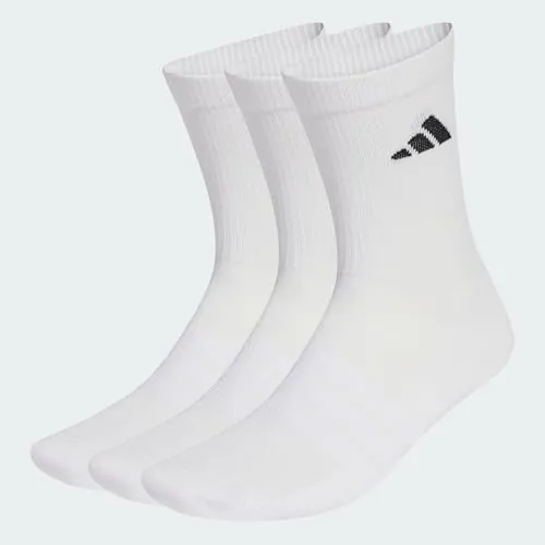 adidas Unisex adulto CUSHIONED SPORTSWEAR CREW SOCKS 3 PAIR PACK, white/white/black, 40-42