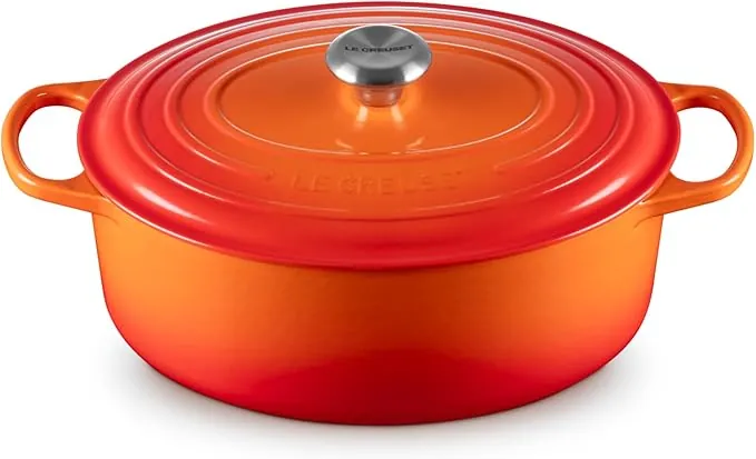 Le Creuset Cocotte oval de hierro fundido, 31 cm, 6, 3 L, Todas Las Fuentes de Calor incluso inducción, Volcanico, 21178310902430