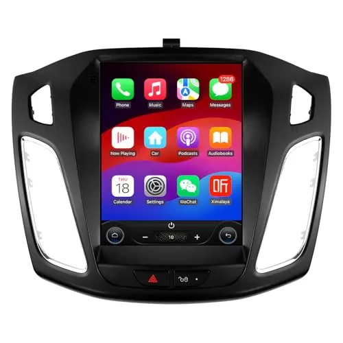 Radio de coche Android 14 de 9,7 pulgadas, pantalla vertical para Ford Focus 3 Mk 3 2011-2019, compatible con Carplay inalámbrico/Android Auto, control del volante, WLAN/4G, FM SWC WiFi 2 GB y 64 GB