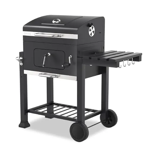 Tepro Toronto Click - Barbacoa de carbón, antracita y acero inoxidable