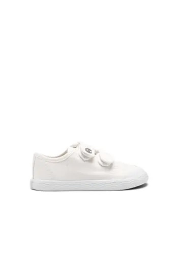 Conguitos - Zapatillas de Lona Unisex Barefoot Goflex con Cierre Adherente para Niños y Niñas (Blanco/Talla 31)