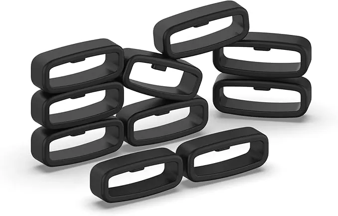 INF Paquete de 10 Bucles para Correa de Reloj de 22 mm, Soporte con Bucle, Repuesto de Silicona, Práctico